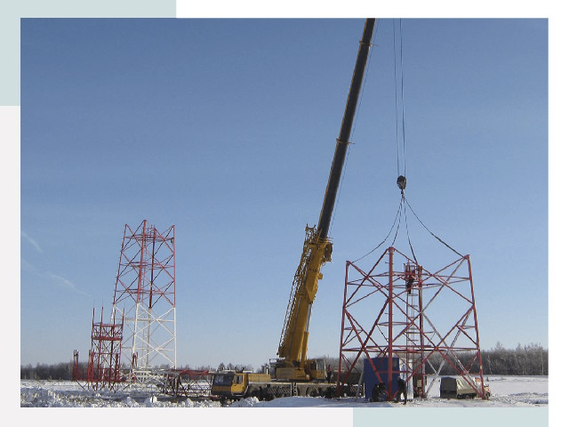 Монтаж вышек связи в Воскресенске